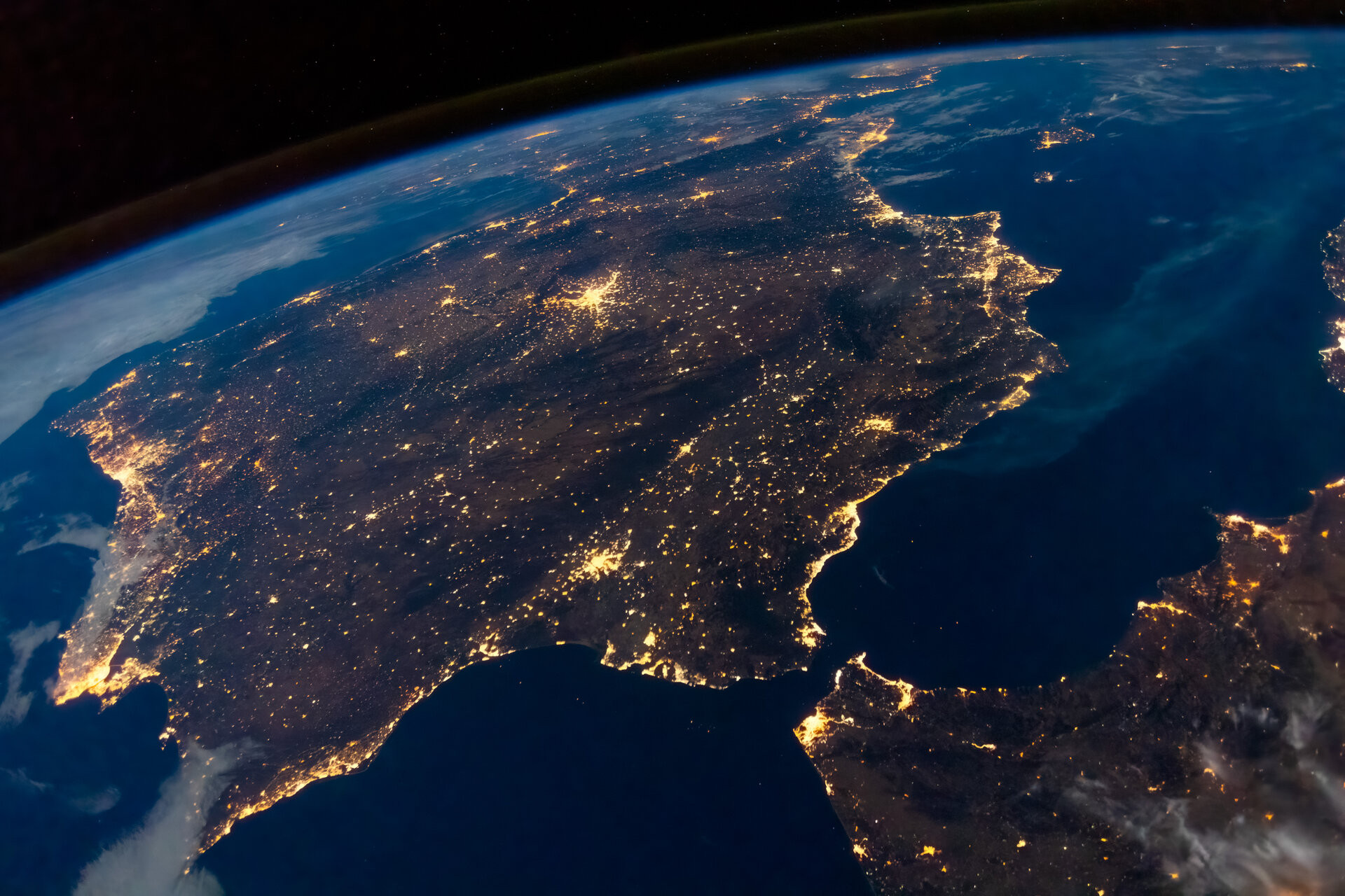 España desde la ISS, una de las imágenes del año de la ESA