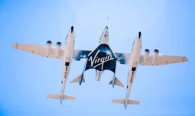 Nave espacial de Virgin. Foto Virgin Galactic.