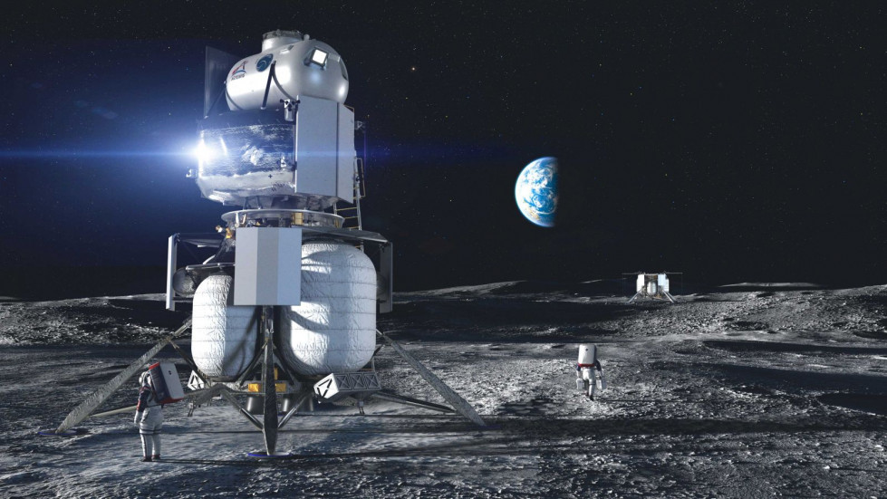 Sistema de aterrizaje lunar de Blue Origin. Foto Blue Origin