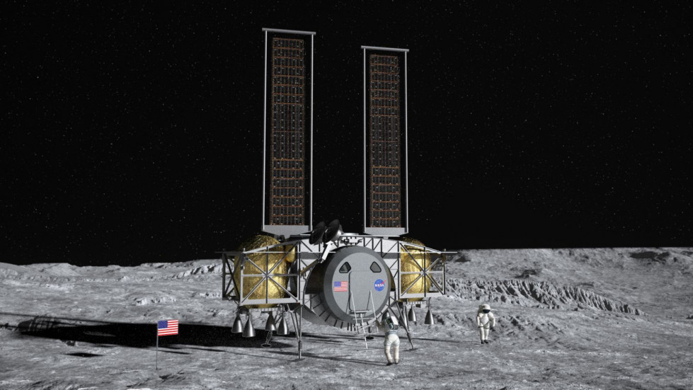 Sistema de aterrizaje lunar de Dynetics. Foto Thales Alenia Space