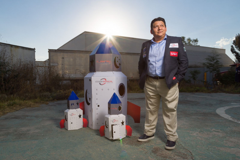 Presidente del Clúster Espacial de México, Esteban Carrera. Foto E.C.