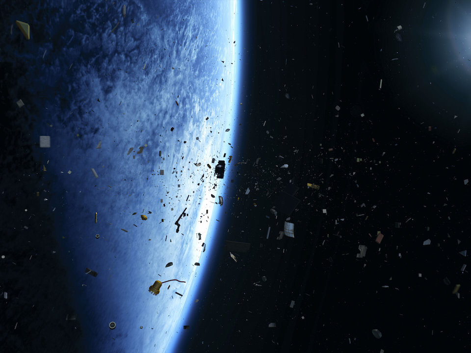 ESA illustration of space debris. Credit ESA