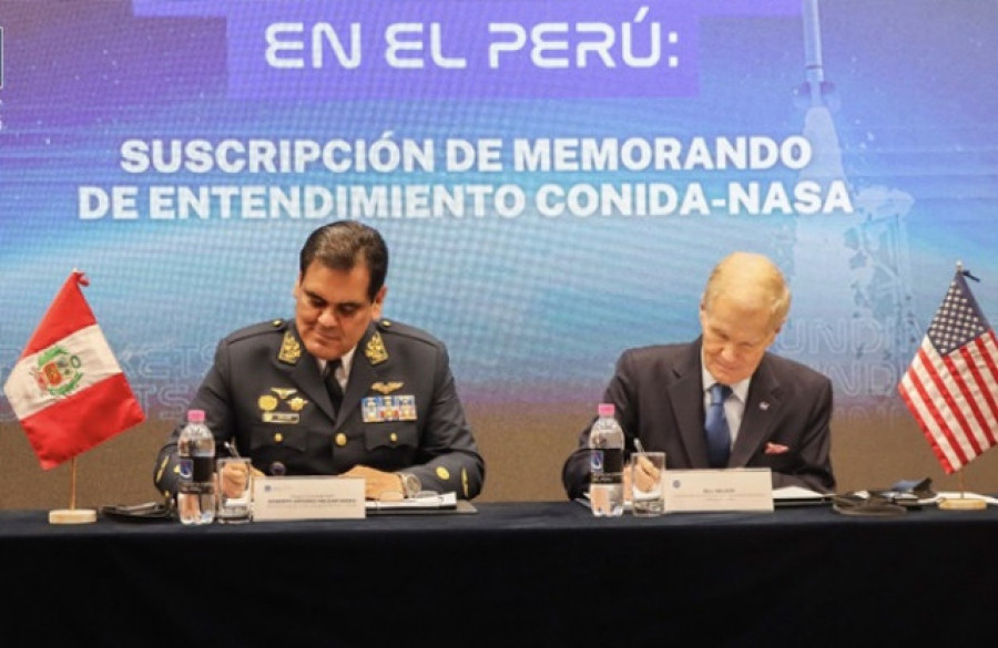 ConidaNASA FirmaMoU EstudioLanzamientoCohetesSonda nov2024 MinDefPeru